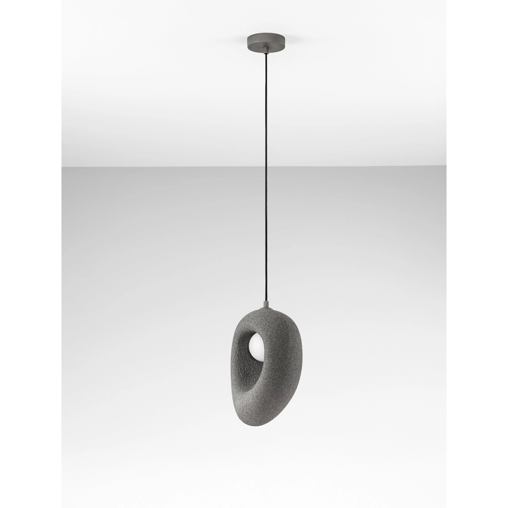 Natürliche Pendelleuchte Tempus grau 30cm Lyora 5212017476838