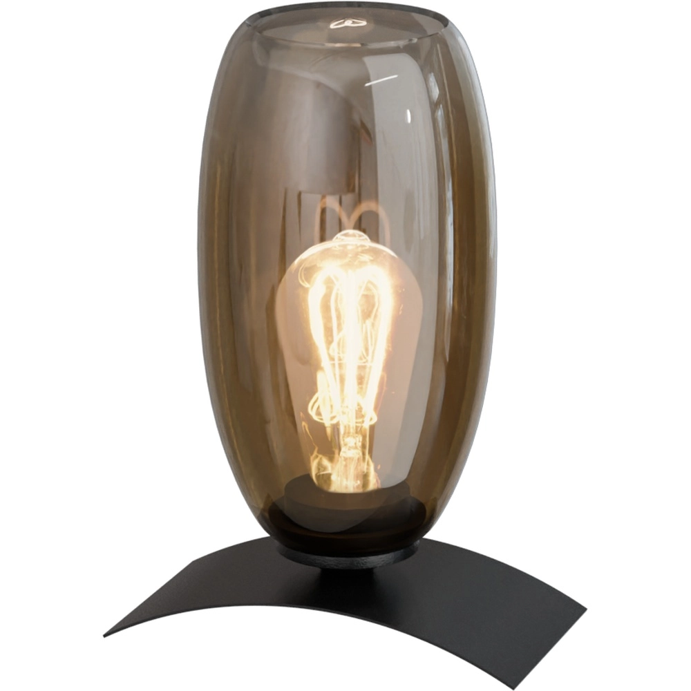 Tischlampe Olive Ø12,5 cm Glas – schwarz