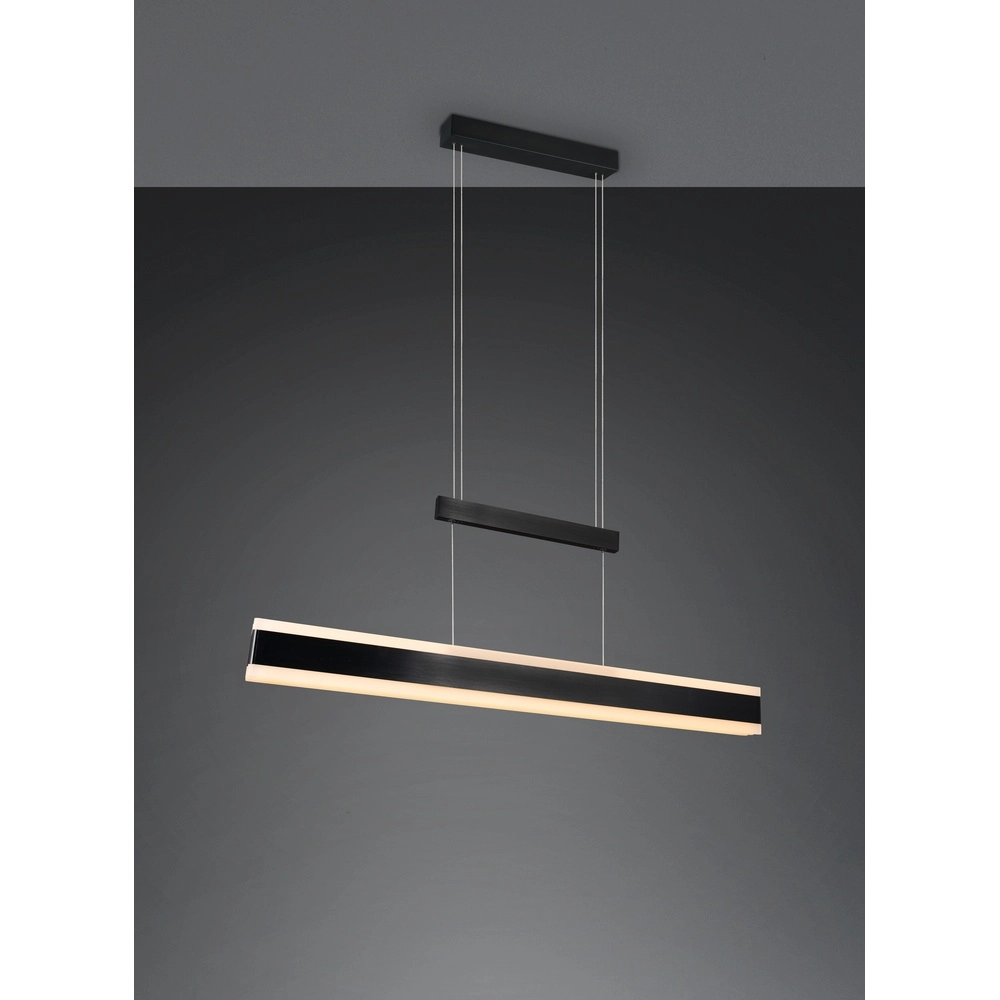 Moderne Pendelleuchte Arcola 152cm schwarz Trio 4017807662016