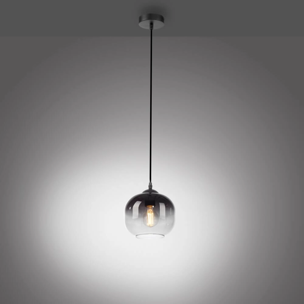 Schwarze Hängelampe Zea einzel Just Light 4043689993740