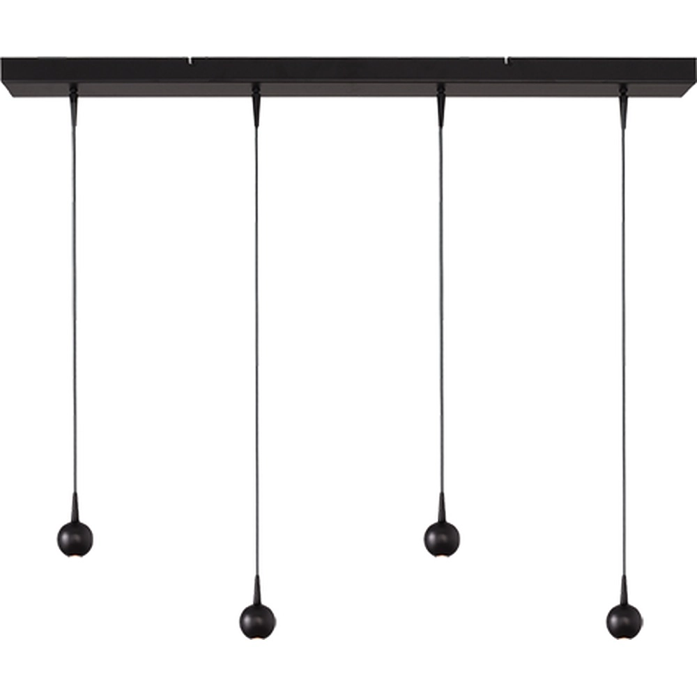 4-Licht Pendellampe Talana 100 x 8 cm schwarz Ø 6 cm DTW