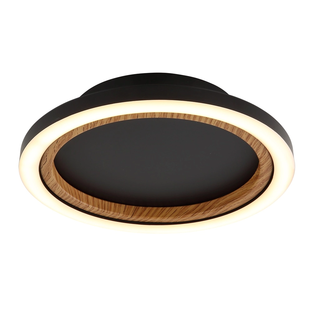 Deckenlampe Dakari I Schwarzer Einzelring