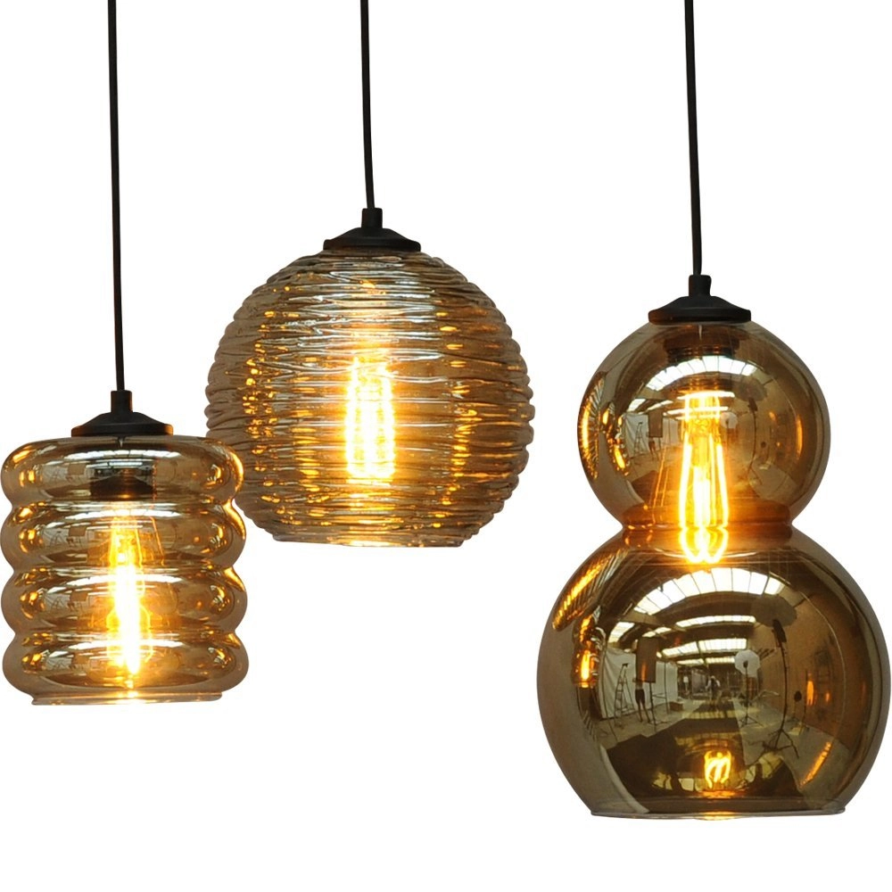 8-Birnen-Pendelleuchte Quinto 8 schwarz mit Rauchglas Masterlight 8718121216584
