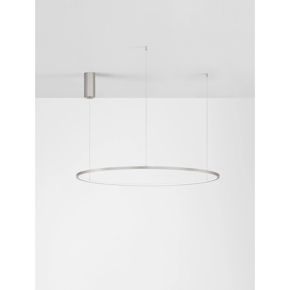 Runde Pendelleuchte Tarquin silbergrau Ø 100cm Lyora 5212017438362