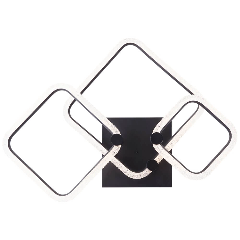 Quadratische Deckenleuchte Aydin Schwarz Brilliant 4004353442070