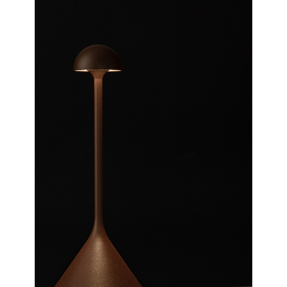 Tischlampe Dalt rostbraun wiederaufladbar mit USB Lyora 5212017477040