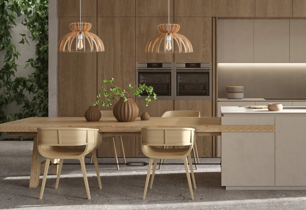Hängelampe aus Holz Kymi Ø 48cm - Holzbraun Lyora 5903139105729