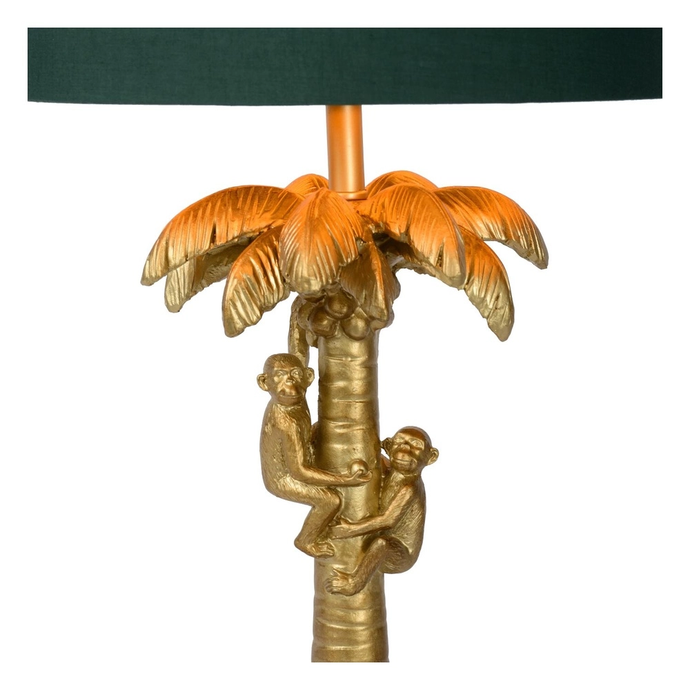Tischlampe Extravaganza Coconut Gold mit grüner Kappe Lucide 5411212105240