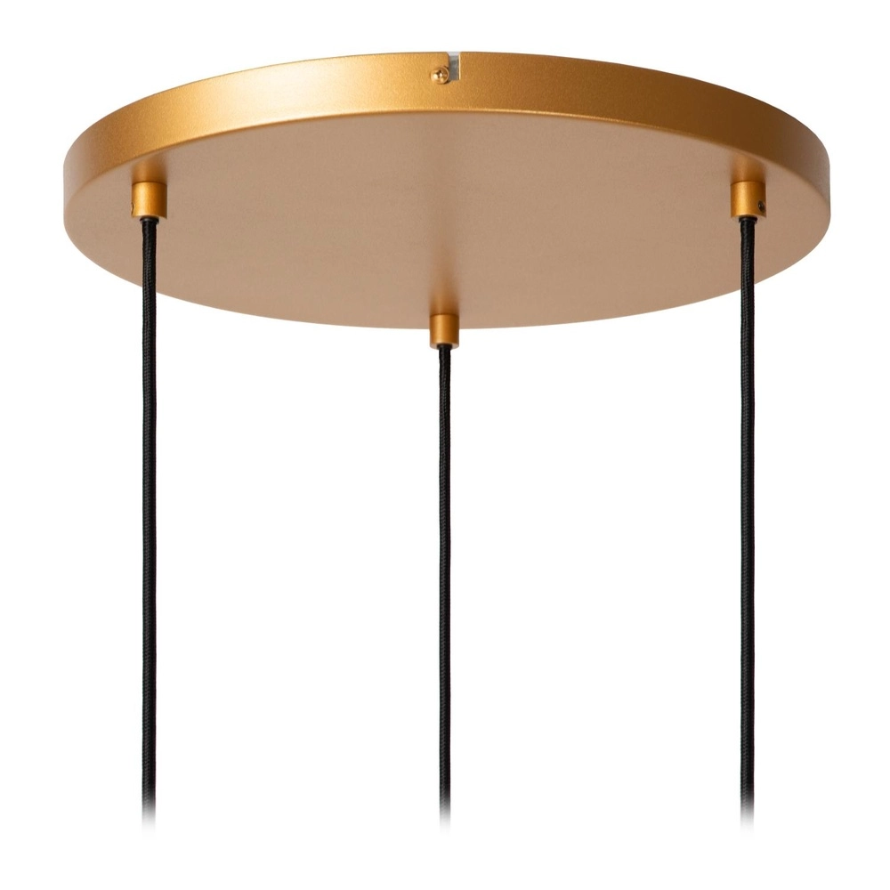 Design-Pendellampe Gunhild 3-Licht goldene Patrone Lucide 5411212303363