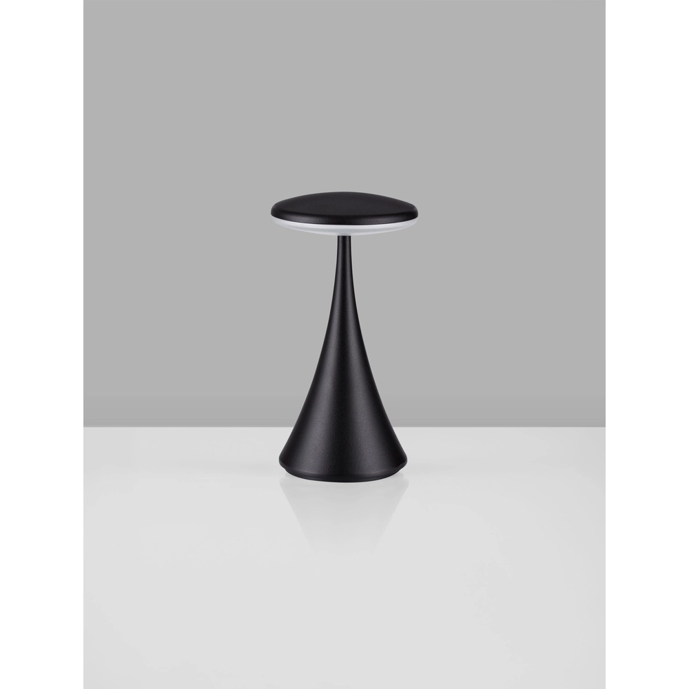 Tischlampe Elbo schwarz wiederaufladbar mit USB Lyora 5212017476920