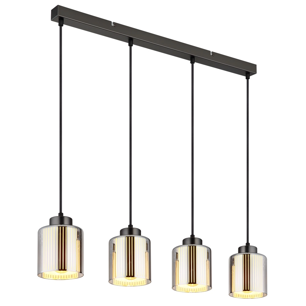 Design-Pendellampe Felicia Gunmetal 4-Lighter