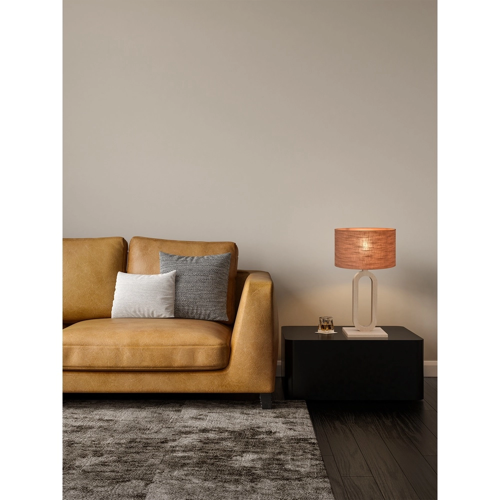 Tischlampe Sino Loop 54 cm leichtes Holz Masterlight