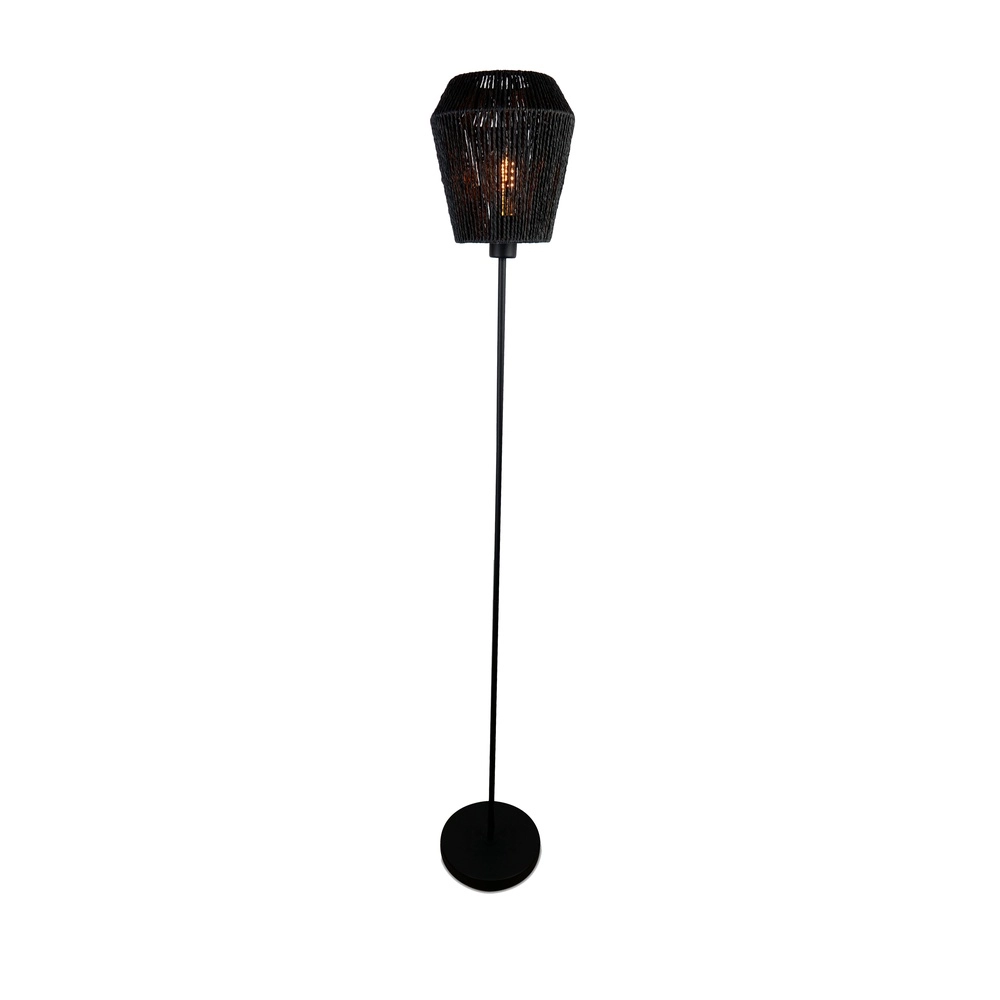 Seilbodenlampe Persley Ø 22cm – schwarz