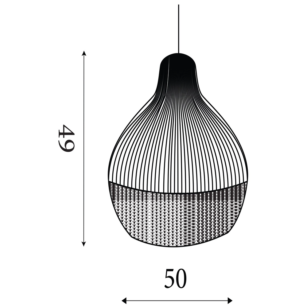Skandinavische Pendelleuchte Bali Ø 50cm Searchlight 5053423307053