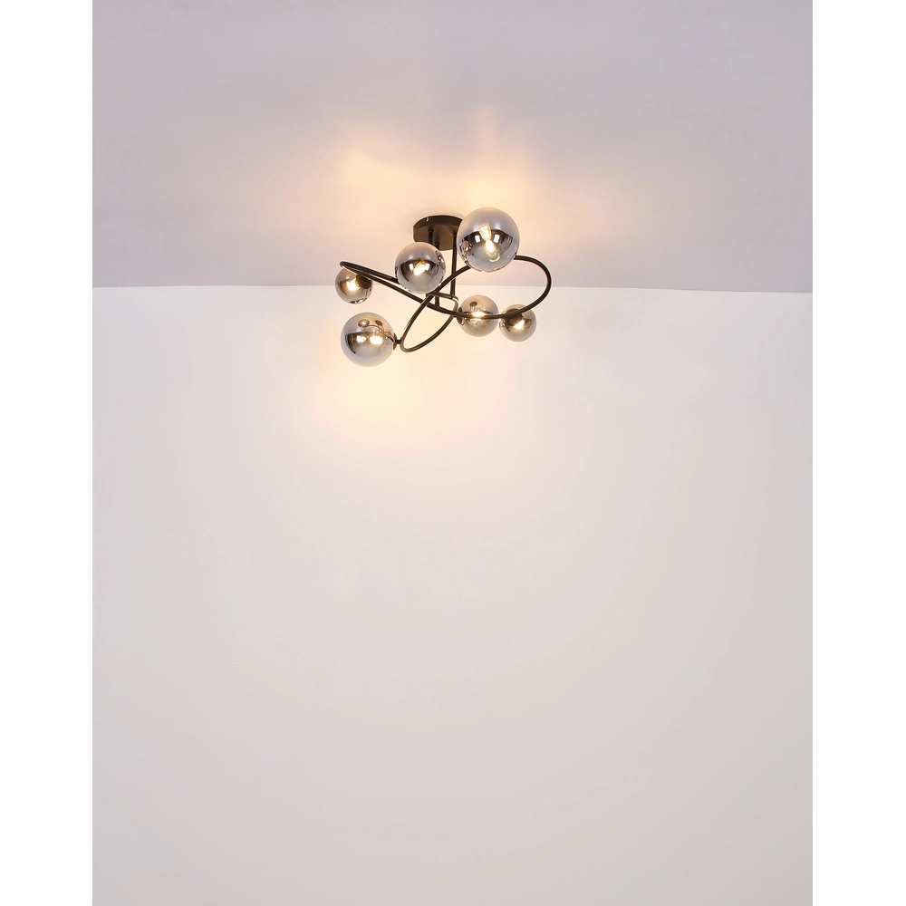 Schwarze Deckenlampe Riha Konstruktion Globo 9007371448807