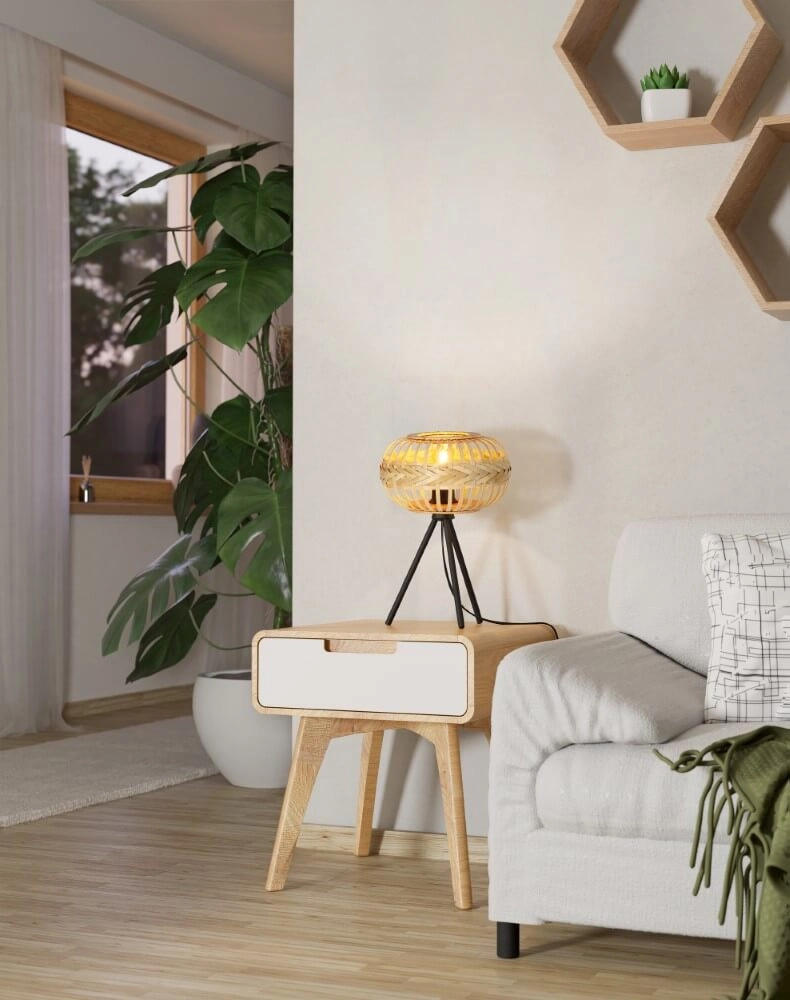 Rattan-Tischlampe Amsfield 1 Eglo 9002759438654