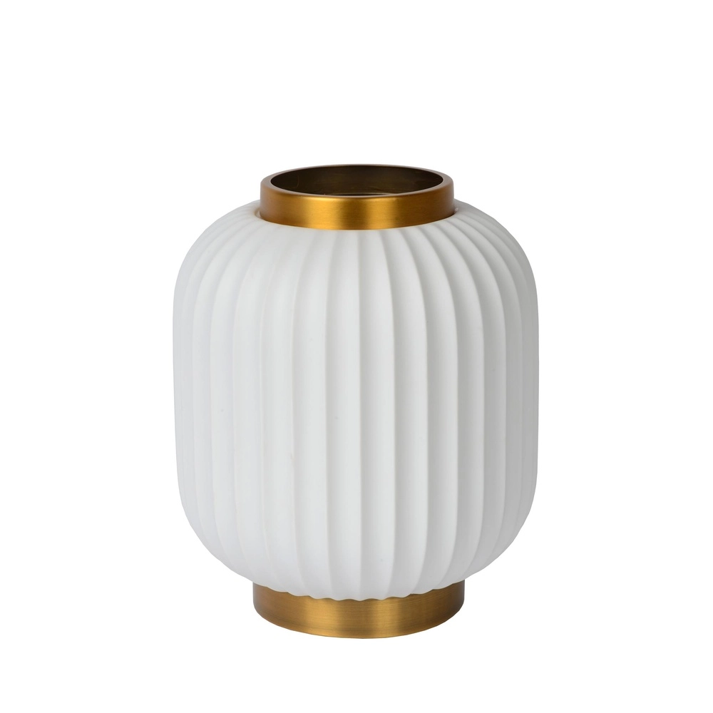 Design-Tischlampe Gosse Gold mit Weiß