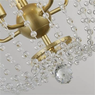 Leuchter Shower Gold mit Kristall Searchlight 5053423190440