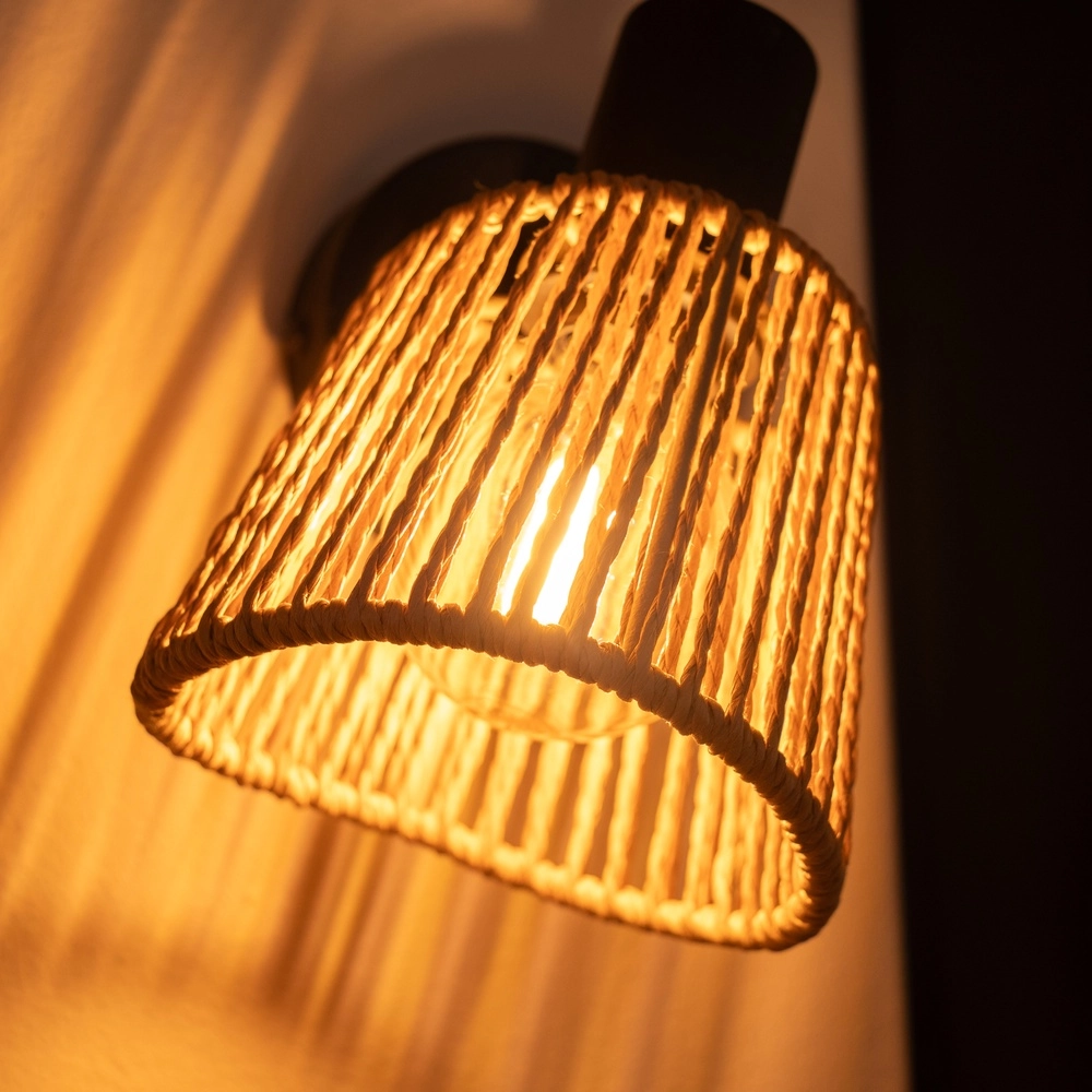 Rattan-Wandleuchte Keelby Knöchel Eglo 9002759441289