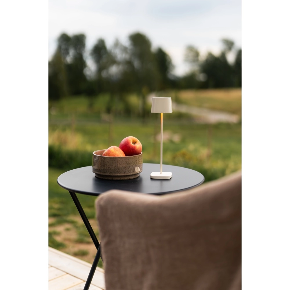 Tischlampe Capri mini sandbrauner glänzender wiederaufladbarer KonstSmide 7318300030386