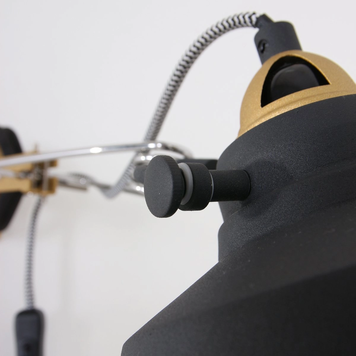 Wandleuchte Mexlite schwarz mit gold Steinhauer 8712746114720