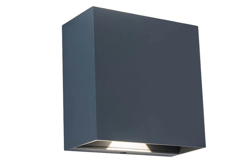 Anthrazitfarbene Wandleuchte Gemini Beams Design Lutec 6939412012940