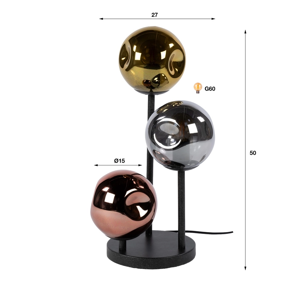 Design-Tischlampe Stellar Schwarz Lyora 8716803515062
