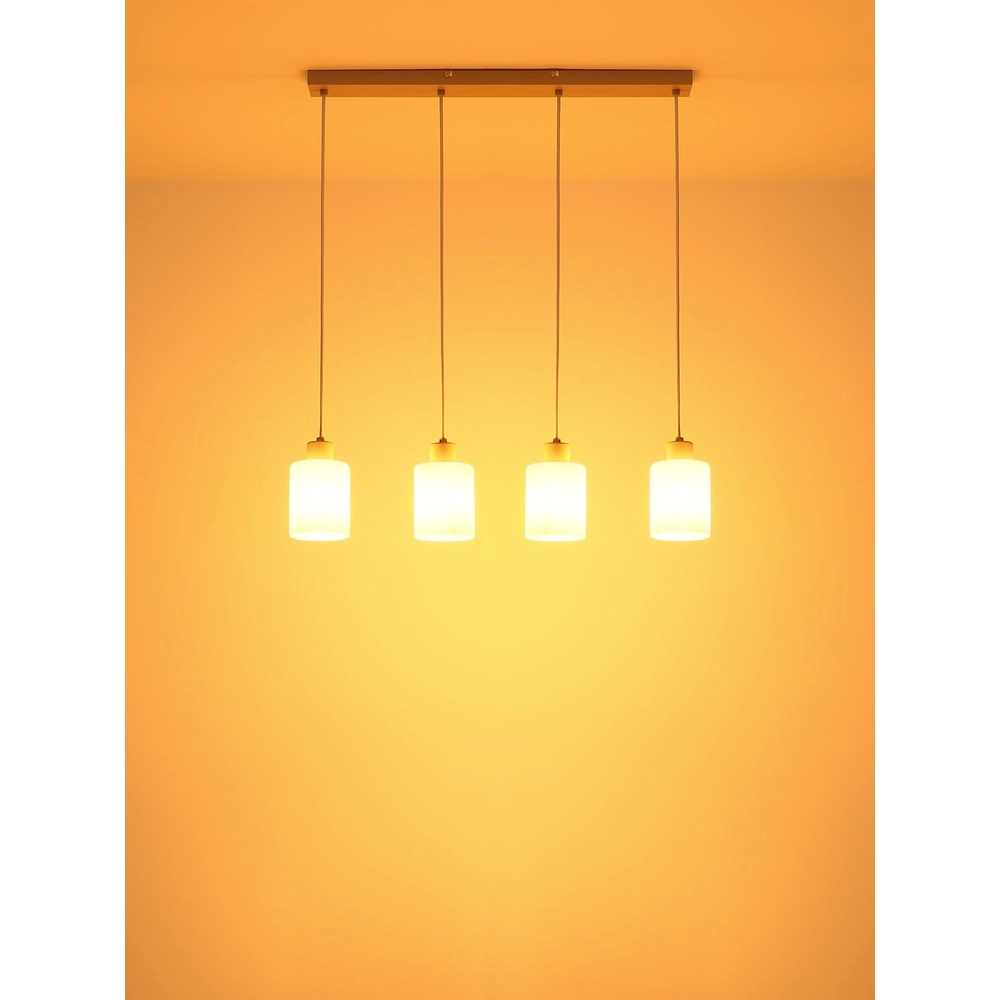 4-flammige Pendelleuchte Trent sandbraun Globo 9007371575978