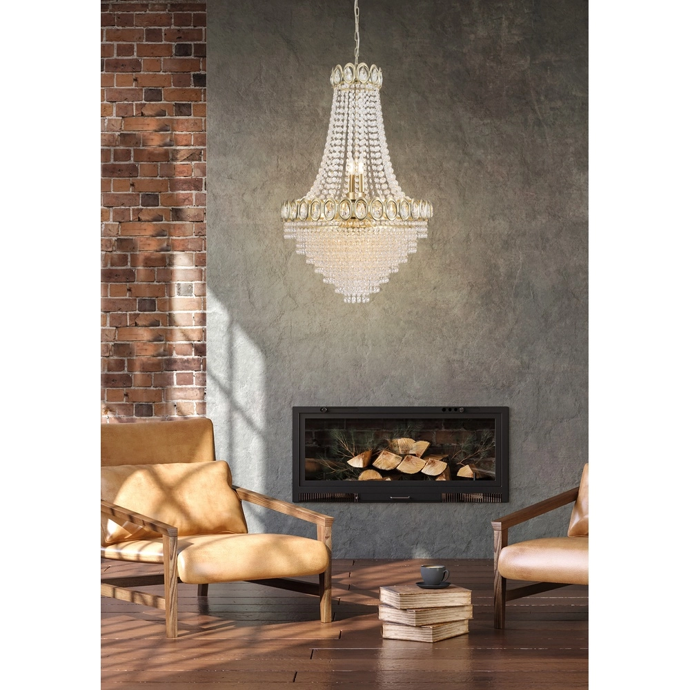 Kronleuchter Louis gold Ø 54cm Searchlight 5053423274614