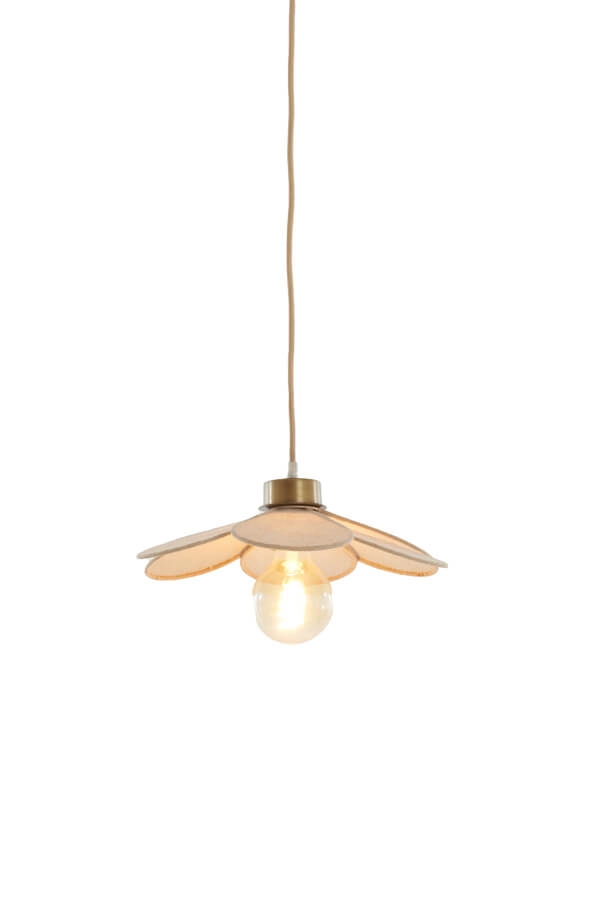 Pendelleuchte Fyano Blume creme Ø 30,5cm
