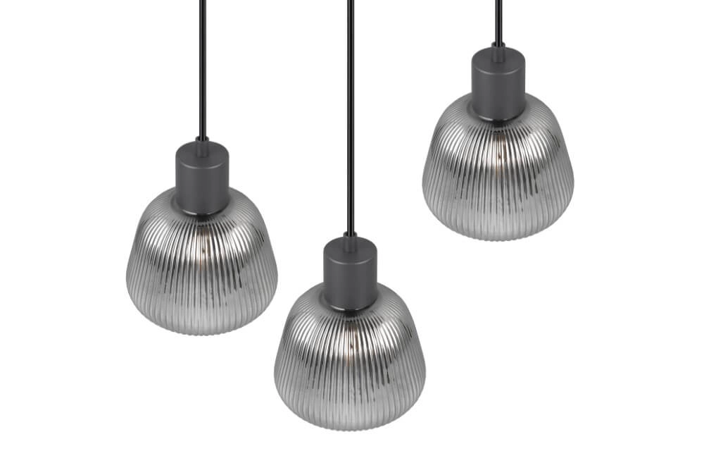 Vide-Hängelampe Tarifa mit geripptem Glas Trio 4017807615807