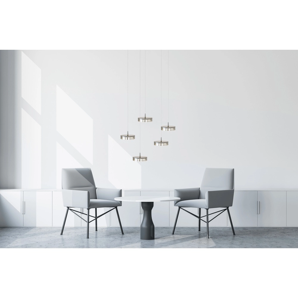 5-Licht Pendellampe Imperia Ø 50 cm Nickel Masterlight 8718121354286