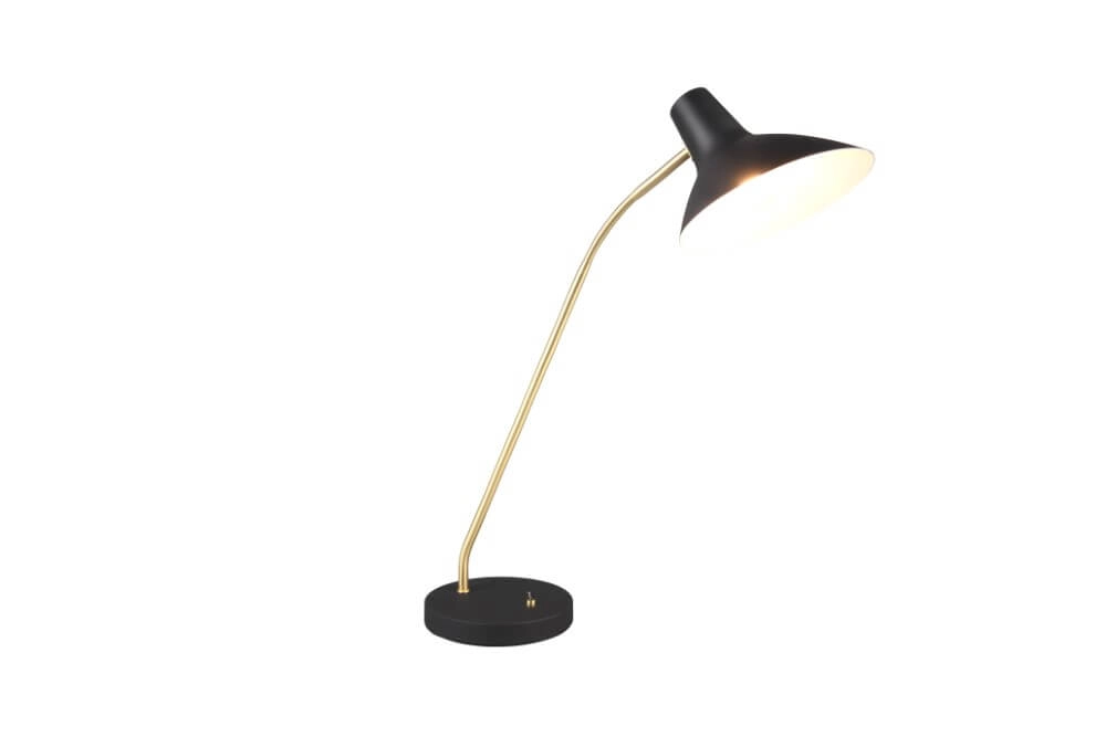 Schlanke Schreibtischlampe Traveller Schwarz Trio 4017807613711
