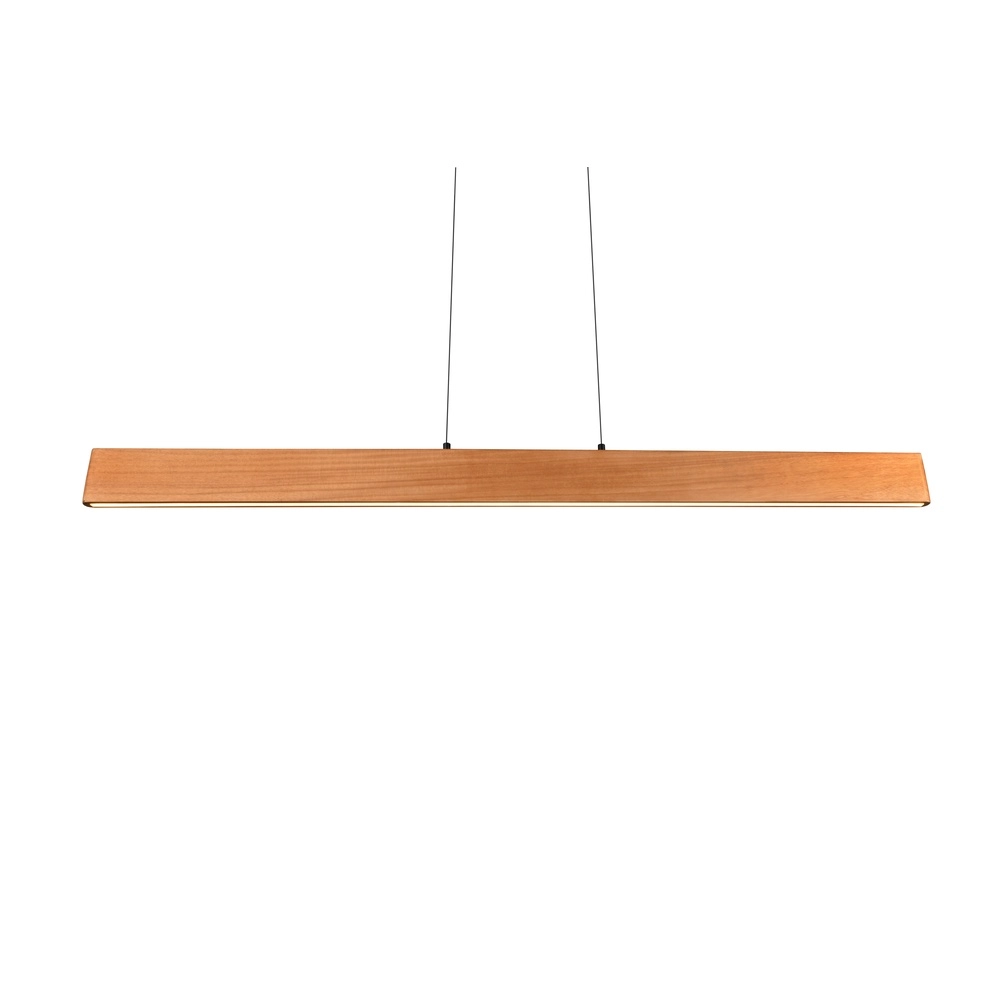 Schlanke Pendelleuchte Edgewood 150cm Holz Trio 4017807662252