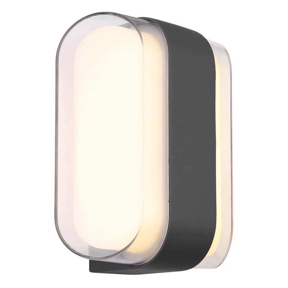 Design-Wandleuchte Plixon anthrazit oval