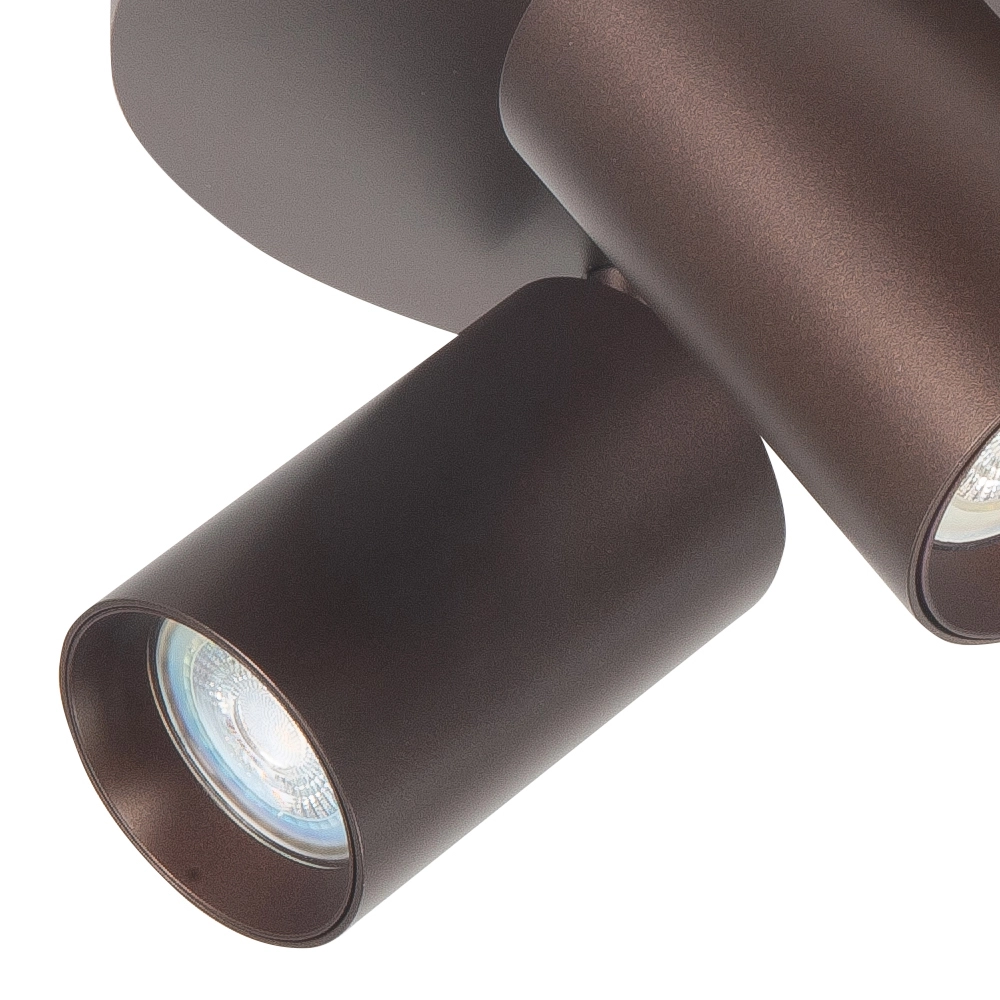 Aufputz-Spot Mila 3-flammige runde Schokolade Highlight 8718379050428