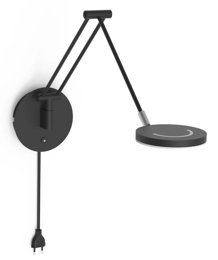 Wandleselampe Soleil Schwarz