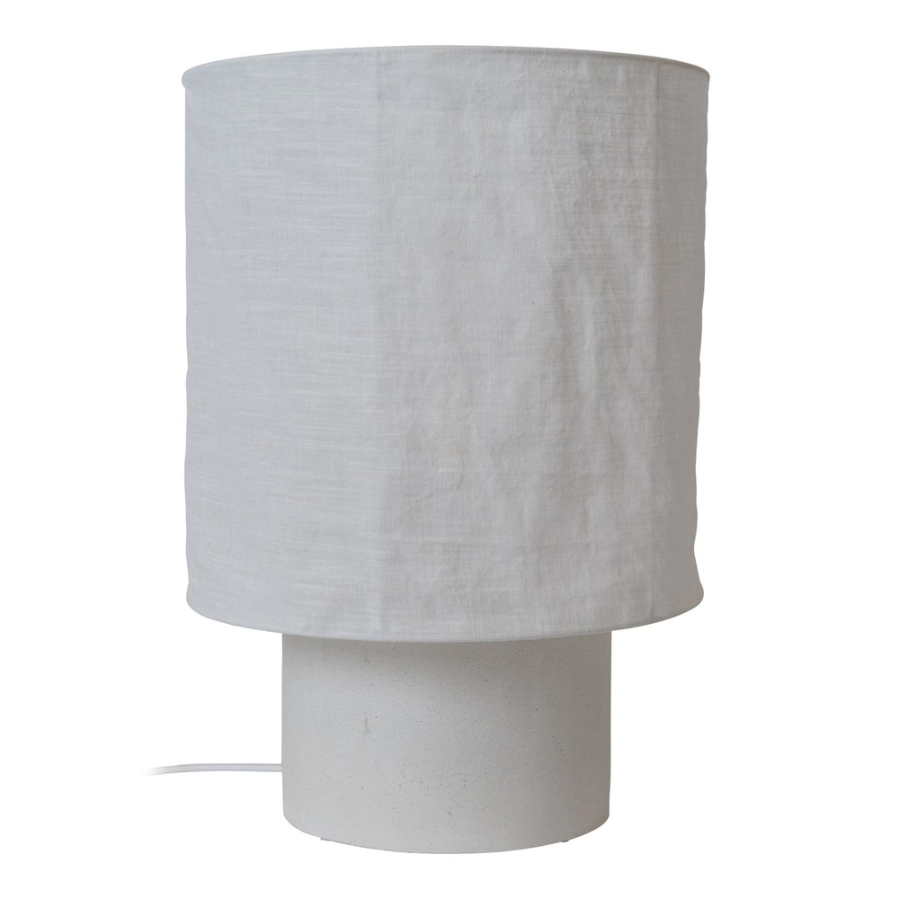 Tischlampe Tissaja Ø 30 cm weiß