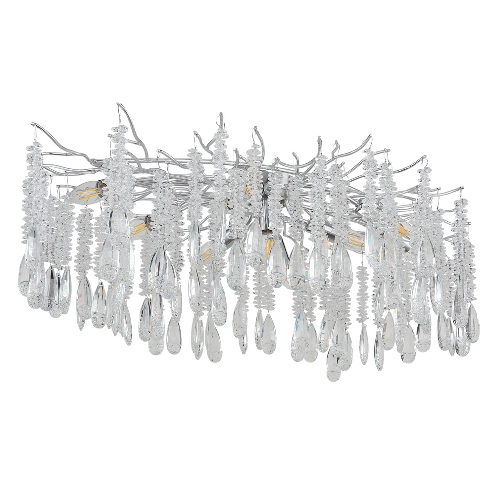Deckenlampe Kinga Silbergrau 100cm Globo 9007371578986
