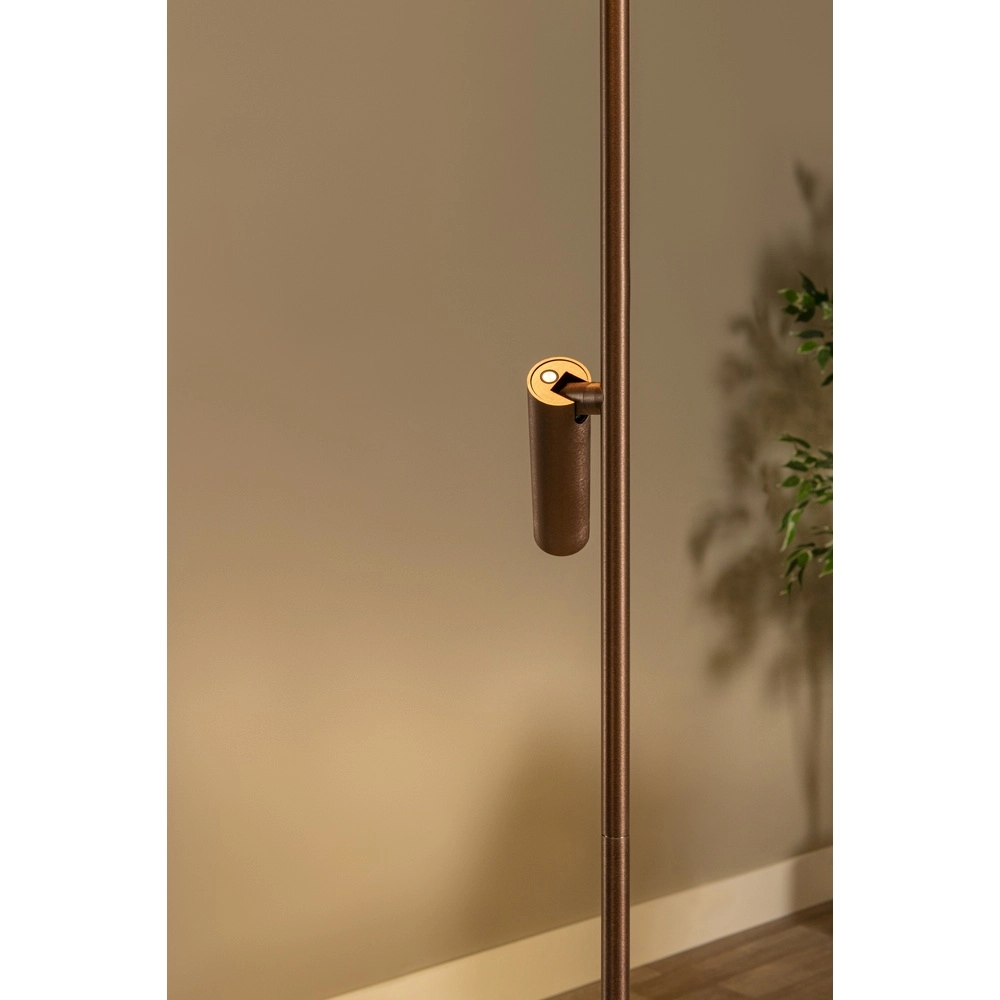 Elegante Stehlampe mit Leselampe Applause Gebürstetes Kupfer – LED Premium by Lucide 5411212221872