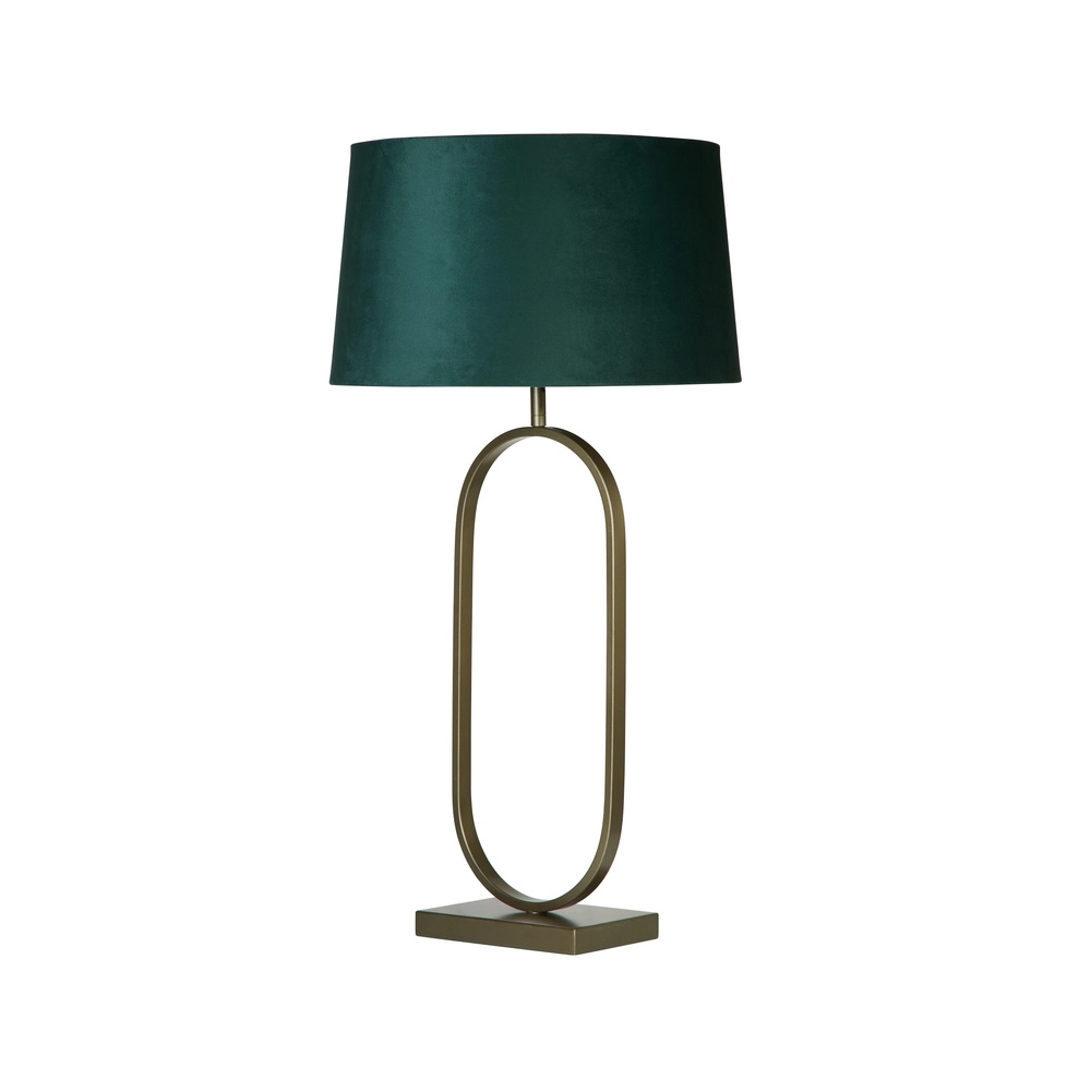 Tischlampe Modish Bronze mit Smaragdkappe Searchlight 5053423306353