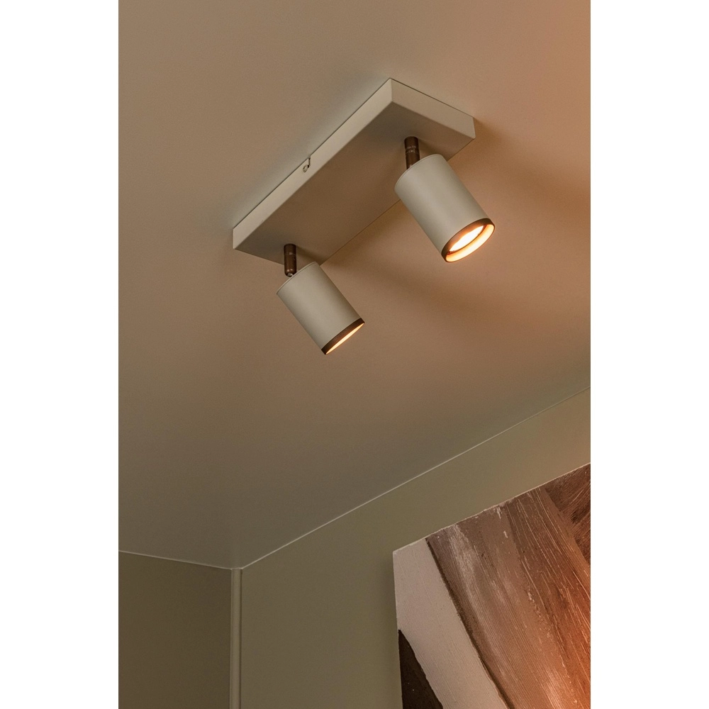 Deckenscheinwerfer Regina 2-helles Taupe mit Kaffeebraun Lucide 5411212531216
