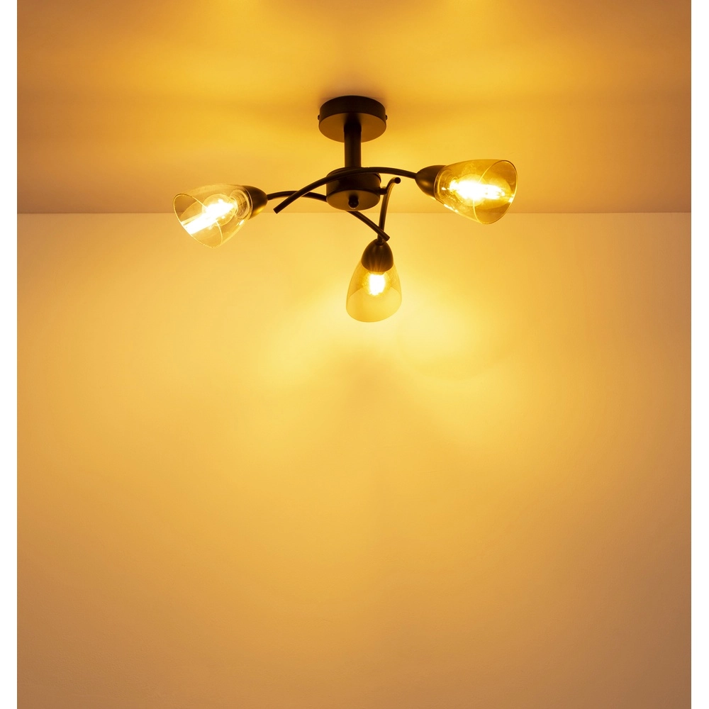 Schwarze Deckenlampe Paula Konstruktion Globo 9007371589524