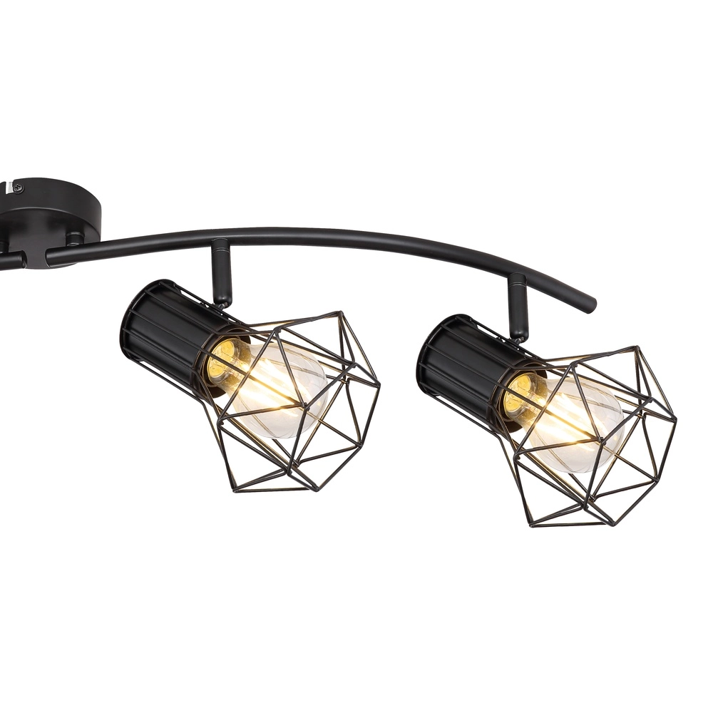 Deckenlampe Priska 4-Licht Schwarz Globo 9007371406173