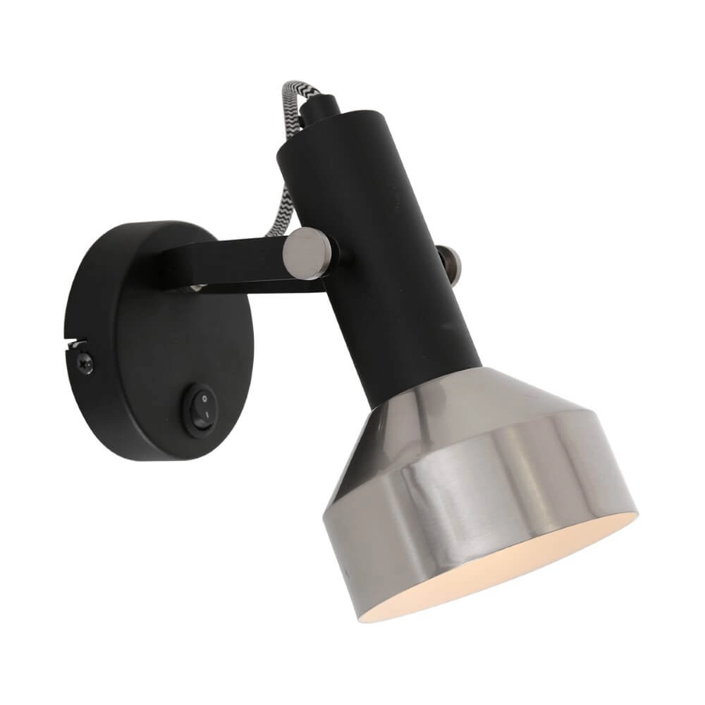 Schwarz mit Wandleuchte aus Edelstahl Acier Steinhauer 8712746151442