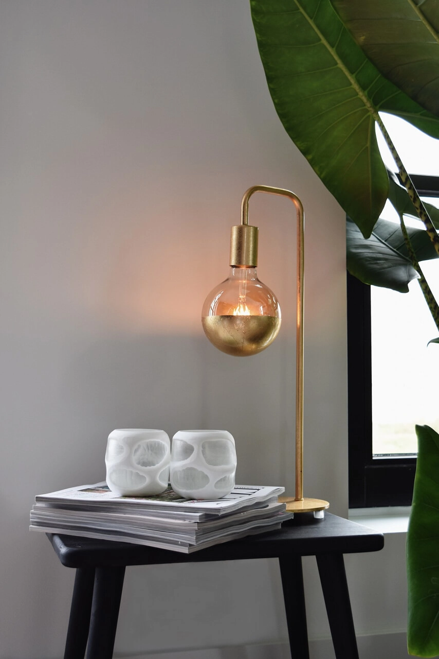 Goldene Tischlampe U-line Circle 8712879150756