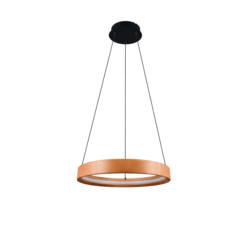Design-Pendelleuchte Lynwood Holz Ø 50cm Trio 4017807662269