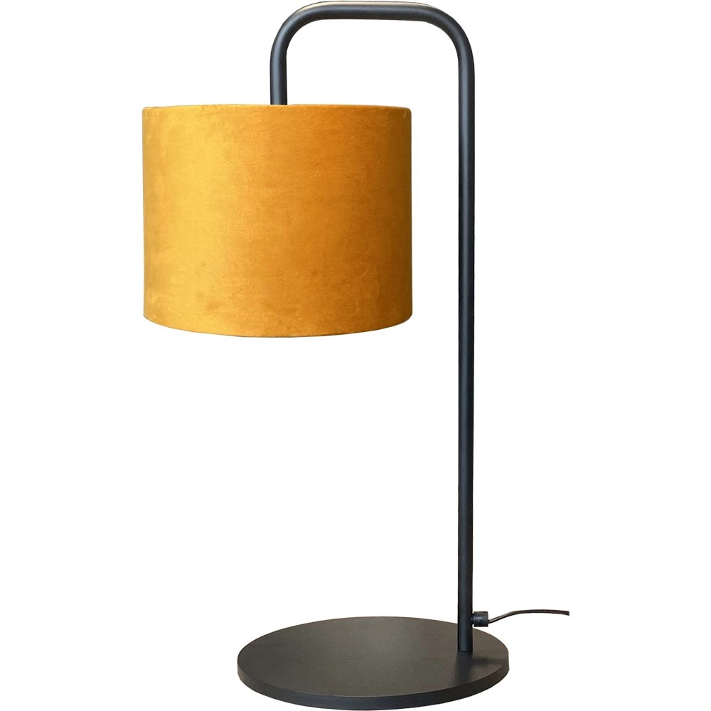 Tischlampe Venus mit ockergelbem Lampenschirm