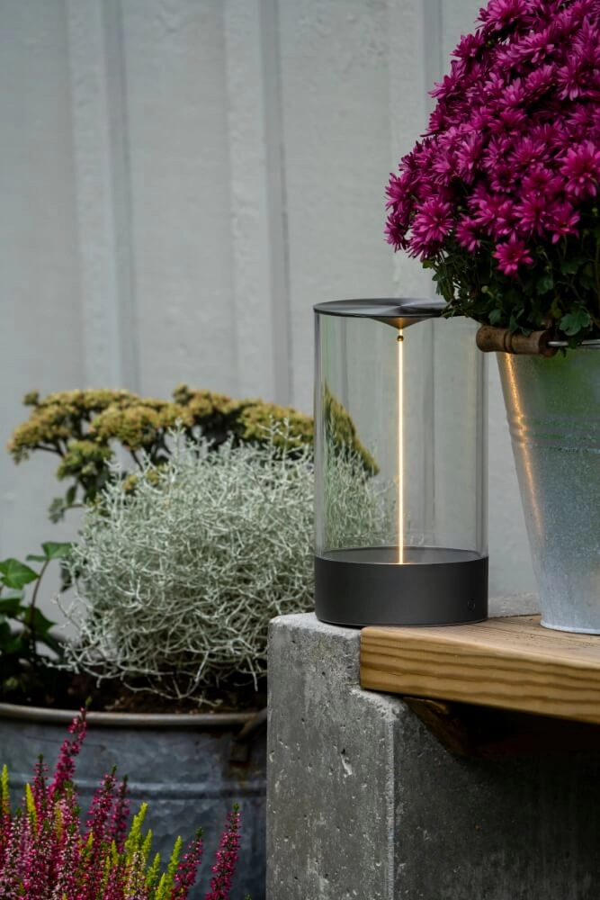 Wiederaufladbare Lampe Edison M anthrazit KonstSmide 7318307848373