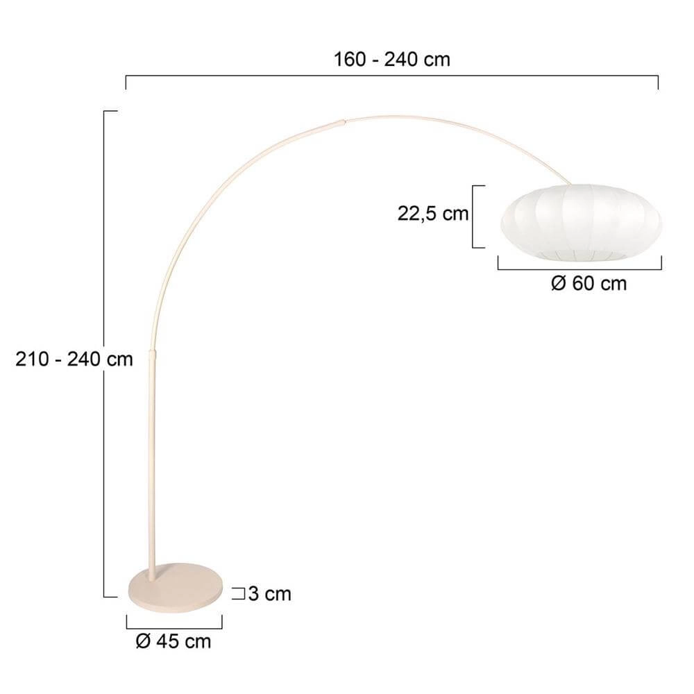 Bogenlampe Sparkled Light creme mit weißem Farbton Ø 60cm Steinhauer 8712746179996
